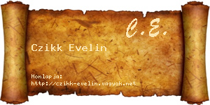 Czikk Evelin névjegykártya